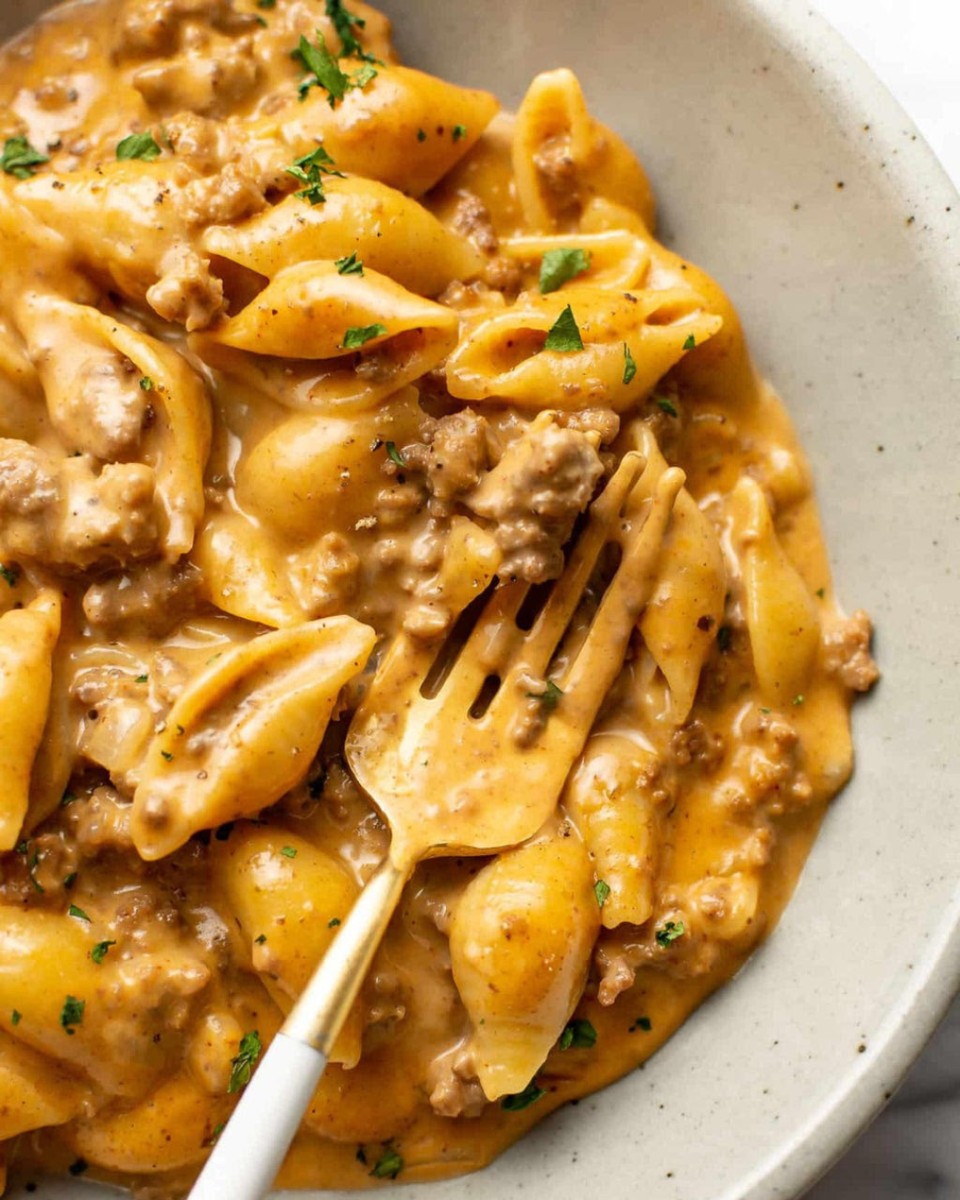 Cheesy Beef and Shells