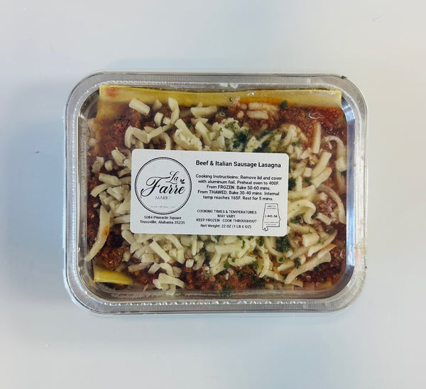 Beef & Italian Sausage Lasagna