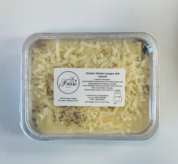 Chicken Alfredo Lasagna w/Spinach