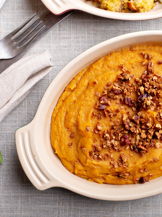 Brown Sugar Crusted Sweet Potato Casserole