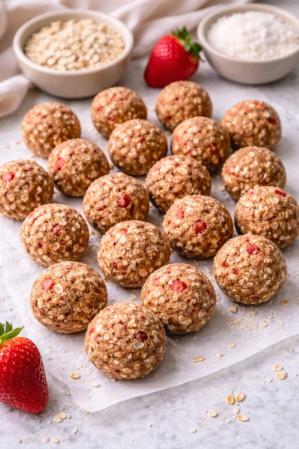 Strawberry Coconut Almond Butter Protein Balls (7 Count)