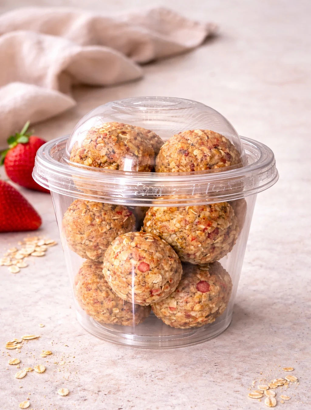 Strawberry Coconut Almond Butter Protein Balls (7 Count)