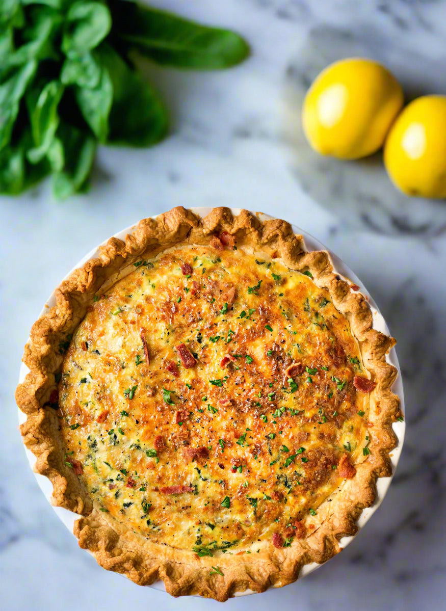 Bacon + Spinach Quiche (9")